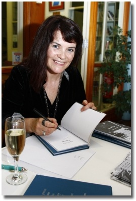 Irish poet Jennifer Liston signs copies of her books
